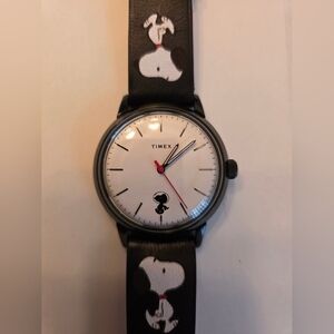 Timex Snoopy Watch with Black and White Design